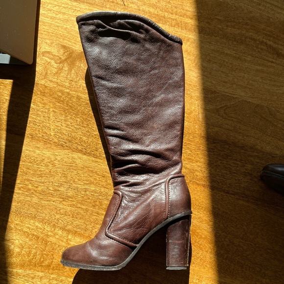 Frye Sylvia Pipping High Heel Knee High Boot - Picture 6 of 10
